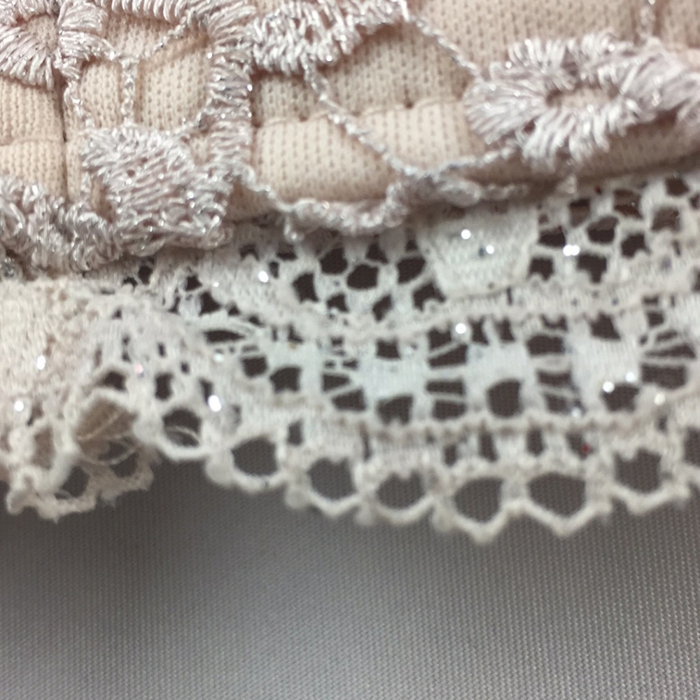 Sequin Hearts Size 1 Sleeveless buff lace B3 - Picture 5 of 7